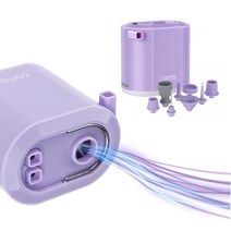 휴대용 무선 전동 에어펌프 자충매트 축구공 튜브 바람넣기 빼기 바람넣는기계 미니 자동공기주입기 자동 펌프, 라벤더컬러에어펌프, 1세트