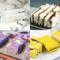 [착한떡] 설기 4종세트(총60개: 꿀백설기 백설기 꿀단호박설기 블루베리치즈설기)