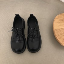 소프트 가죽 소프트 키 작은 구두 여 가을 라운드 빈티지 일본계 학원풍 스트랩 단화 여 플랫
