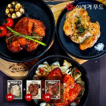 신세계푸드 순살 닭다리구이 18팩(소금구이6/마늘간장6/매콤6), 단품