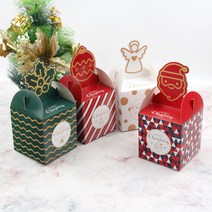 크리스마스 미니 선물상자 4타입 마카롱 쿠키 간식포장, B