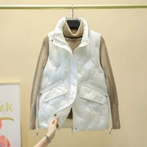 니트나시 여성 캐주얼 민소매 다운 코튼 조끼 코트 패딩 파카 아우터 봄 겨울