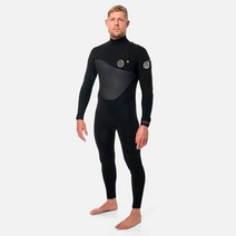 Rip Curl C WST5QF E7 Flashbomb Heat Seeker 4/3mm Zip Free Wetsuit - Black (립컬 플래시밤 히트 시커 집 프리 웻슈트)