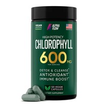 알파 플로우 클로로필 엽록소 600mg 120캡슐, 1개, 120개
