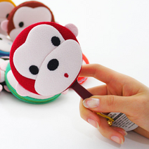 깜찍한 원숭이 손거울 뒷거울 뒷머리거울 여성 12cm, 브라운