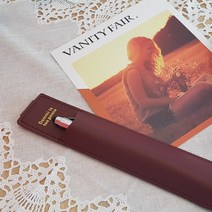 실로펜 가죽 펜파우치 펜케이스 감성 다이어리 펜꽂이 입학 졸업 여사친 남사친 가벼운 선물, 머스터드 옐로