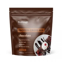 1+1 ProDough 고단백 글루텐 프리 프렌치 크레이프 믹스 저탄수화물 1회 제공량당 단백질 8g 무설탕, 초콜릿