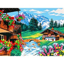 스위스 알프스 초원 농장 우드 직소퍼즐 설산 오두막집 인더숲 보면 기분이 좋아지는 유화감 자연풍경 행운 부귀 모으는 조각퍼즐 집콕취미 스트레스 해소 집중력향상 선물용 11종, 1000조각, 농장 풍경 퍼즐선택05