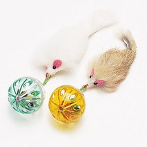 와이딜 펫모닝 투명볼 Fur Mouse 고양이 장난감 공 랜덤1개, 수량본상품선택