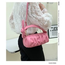 가죽 레더 숄더 미니 포인트 가방 백 컬러 주름 데일리 봄 가을