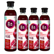 청정원 홍초 100% 자연발효초 사용 석류 900ml 4개, 900ml x 4개