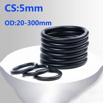 고무오링 패킹 실리콘 오링 고무링 블랙 NBR O 링 10 개/몫 CS 5mm OD20-300mm 고무 씰링 가스켓 와셔 자동, 10 OD 29mm(10pcs)_01 5mm