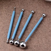 클레이툴 폴리머클레이 점토 모델링 툴 전문 diy 스테인레스 스틸 도구 도구 조각 도구 장난감 조각 몰딩 볼 스타일러스 스틱, 푸른