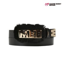 마스터바니에디션 골프 masterbunnyedition여성 앙고라 매칭 메탈 로고 레더벨트 M42196BT852_BK, FREE, BK