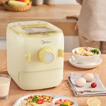 국수기계 제면기 칼국수 파스타 만두피 자동국수기 제조기 Midea 국수 메이커 자동 소형 다기능 전기 및 국수 반죽 기계 정품 공식, 크림색