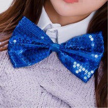반짝이 리본타이 중 양면블루 파티용 카페 레스토랑 턱시도 웨딩촬영 신랑