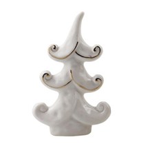 현대 크리스마스 트리 동상 Tealight Candleholder 거실 삽화 컬렉션 입상 조각 홈 오피스 촛대 장식 집들이 선물, S, 세라믹