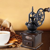 이우미 소형 원목 커피그라인더 세라믹날 수동 커피밀 핸드밀 RP027, 1개, 사진색