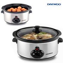 DAEWOO 저온가열 슬로우쿠커 3.5리터 삶기 찌기 중탕 분리형세라믹내솥 맥반석, 대우3.5리터