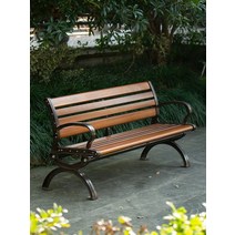 공원 의자 운동장 공공장소 흡연실 야외 부스 벤치, 등받이C형 1.5m 브라운(하단옵션이미지참고)