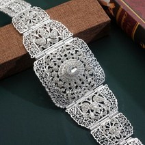 와이드 벨트 버클 모로코 골드 컬러 바디 체인 가운 전체 라인석 터키어 Caftan 드레스 벨트 아랍어 여성