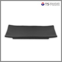 [돌산멜라민] 체크(흑) - 사각접시 (업소용그릇 멜라민그릇 예쁜그릇 식당접시 멜라민볼 멜라민찬기 검정색그릇), (DS-7809)