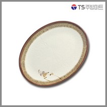 [돌산멜라민] 제비꽃 크리스탈타원접시 - 접시 사라 (식당용 업소용), (DS-5923)