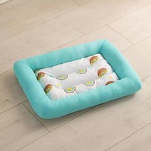애견냉각매트 강아지 여름 쿨방석 cooling summer pad mat universal pet bed ice pad dog sleeping nest for dogs 고양이, 초록, 80x65cm