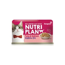 동동이네 고양이 캔 동원 뉴트리플랜 캣 캔 흰살참치와 연어 160g 배변활동 도움 그레인프리 고단백 습식 통조림 캔간식