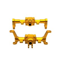 FMS 1/24 Xiaoqi FCX24 원격 제어 자동차 차량용 차량용 예비 부품 금속 수정 CNC 전면 후면 액슬 하우징, 01 YELLOW