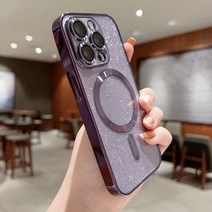 패딩수선패치 패딩패치 수선 옷수선패치 럭셔리 일렉트로플레이트 맥세이프 호환 무선 충전 휴대폰 케이스 아이폰 14 13 12 11 프로 맥스 플러스 소프트 범퍼 반짝이 커버, [01] dark purple