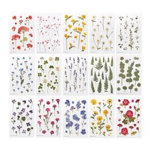 압화 스티커 꽃 어프리 누름꽃 책갈피 만들기 세트, 조팝나무