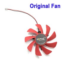 그래픽카드 팬 수리 부품 85mm t129215sh 2pin gtx 1050 미니 쿨러 교체 zotac geforce gtx 1050 mini 2gb geforce gtx ti, 원래 팬