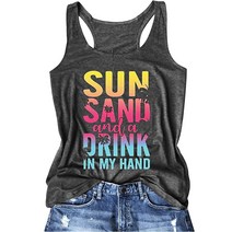 MUPAOLO 여성용 탱크 탑 Life is Better at The Beach.. 정품보장, X-Large, Dark Gray3
