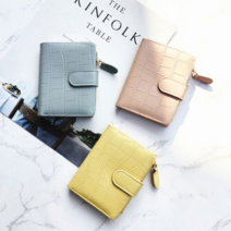 에이치플러스몰 여성 학생 데일리 스트릿 예쁜 악어 가죽 무늬 반지갑