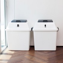 빅보스 분리수거함 70L 2개, 화이트, 2P