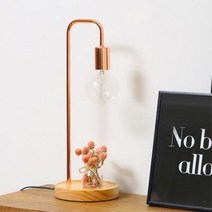 OR로즈골드 원목 스탠드/스탠드조명/인테리어조명 에디슨 볼구형 백열전구, 색상