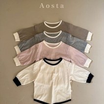 아오스타 23년봄 보들보들티 유아 아동 키즈티셔츠 아기맨투맨
