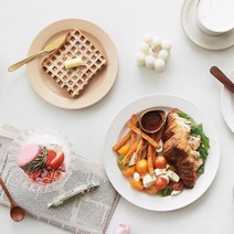 어반스튜디오 플랫 메인 디너 플레이트 디저트접시 도자기그릇 (2size/3color), 1개, 라이트 그레이