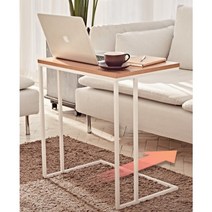 거실 보조테이블 이동식 창가탁자 이케아 사이드 테이블 튼튼한 ㄷ자 협탁 완제품, 멀티컬러