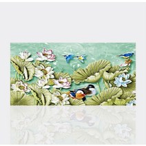 수재샵 보석십자수재물연꽃 120X60 3D 국산 정품, 도안 큐빅 작업도구세트