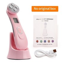 얼굴리프팅기계 얼굴마사지 얼굴 메조테라피 일렉트로포레이션 RF 무선 주파수 광자 리프팅 조여 주름 제거 스킨 케어 마사지, 2.pink no box