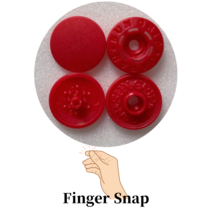 (NEW) 기계필요없는 손단추 (썬그립/플라스틱단추/아기단추) (도매몰), [핑거] 레드(519) 50개입SET