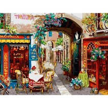 votgl DIY 사은품+액자 명화그리기 유화 세트 캔버스형 40 x 50 cm, 2780그란마 모르주