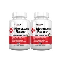 1+1 C&S NUTRITION 모노라우린 레스큐 리우르산 글리세롤 다이제스티브 포뮬러 코코넛 추출 현미 가루 함유 100 캡슐