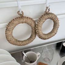 아몬드솜 짚 주방 냄비받침대 똬리 또아리