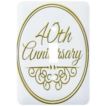 lsp1544821 40주년 기념 선물 결혼 기념일을 기념하기 위한 골드 텍스트 40년 함께 결혼한 조명 스위치 커버