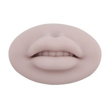 반영구화장 반영구재료 타투용품 메이크업연습용 실리콘스킨 영구 메이크업 아티스트를위한 립, 검은 피부