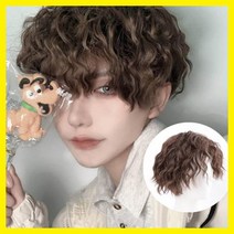 남자 자연스러운 파마 스타일리쉬 가발 펌스타일 웨이브 미용 패션 코디 모델, LD-1076 남자웨이브가발_내츄럴블랙_onesize