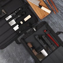 칼가방 커버 휴대용 천 칼가방 블랙, 7포켓 천 칼가방